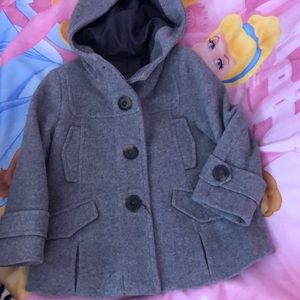 Gray Zara Kids girls peacoat
